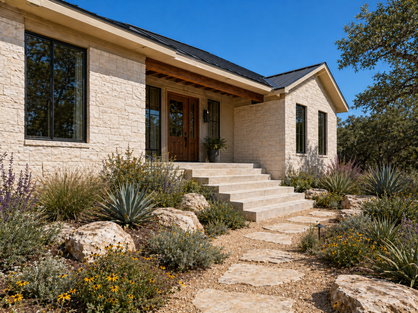 464 Ranch — Front Elevation, Johnson City, TX